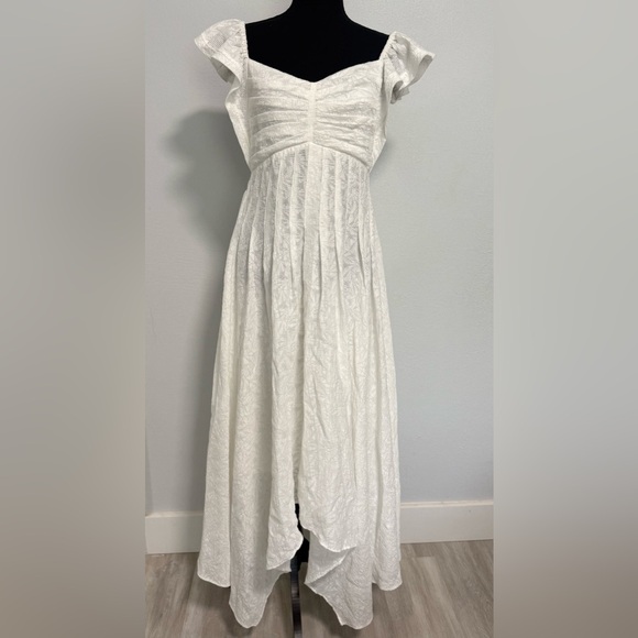 Ramy BrookBria Springtime Burnout Midi white Dress Sz 6 - Picture 8 of 12